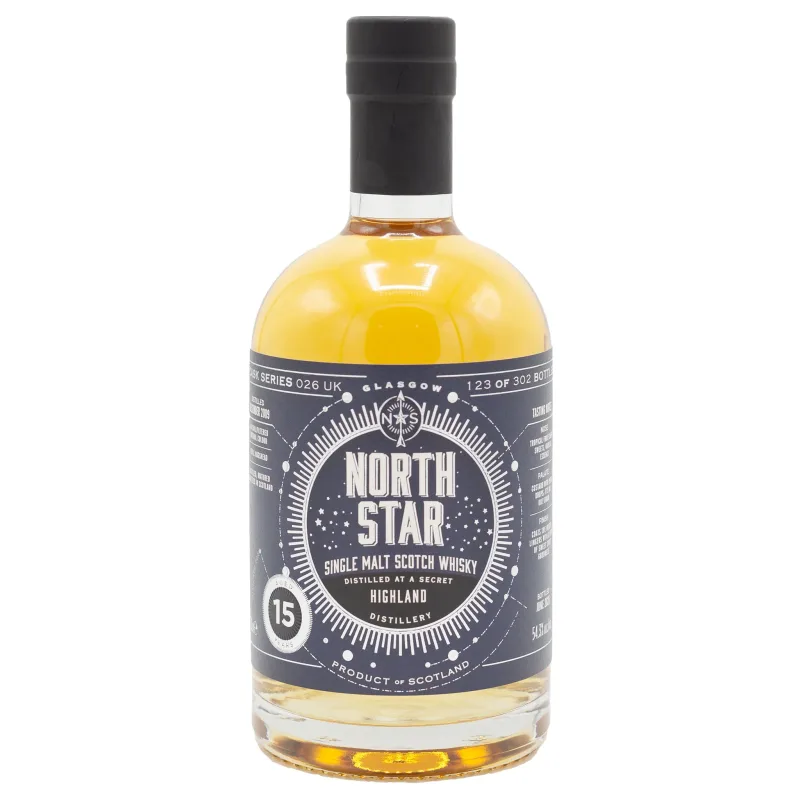 North Star Spirits Secret Highland Distillery 15 Year Old 2010 Highland Single Malt (70cl, 54.3%)