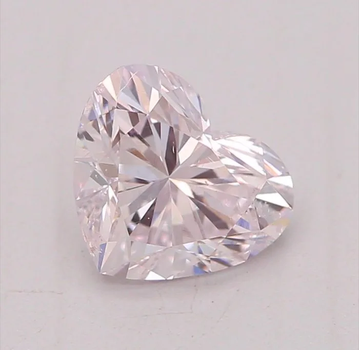 1 pcs Diamond (Natural coloured) - 0.50 ct - Heart - Faint Pink - SI2 - Gemological Institute of America (GIA) - Faint Pink 0.50CT