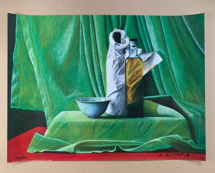 Andreas Scholz - Stilleben Grün - Artprint handsigned numbered - 60 x 80 cm