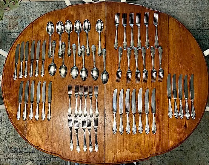 Cutlery set for 12 (59) - Silverplated, Steel - Louis XVI style / Liberty
