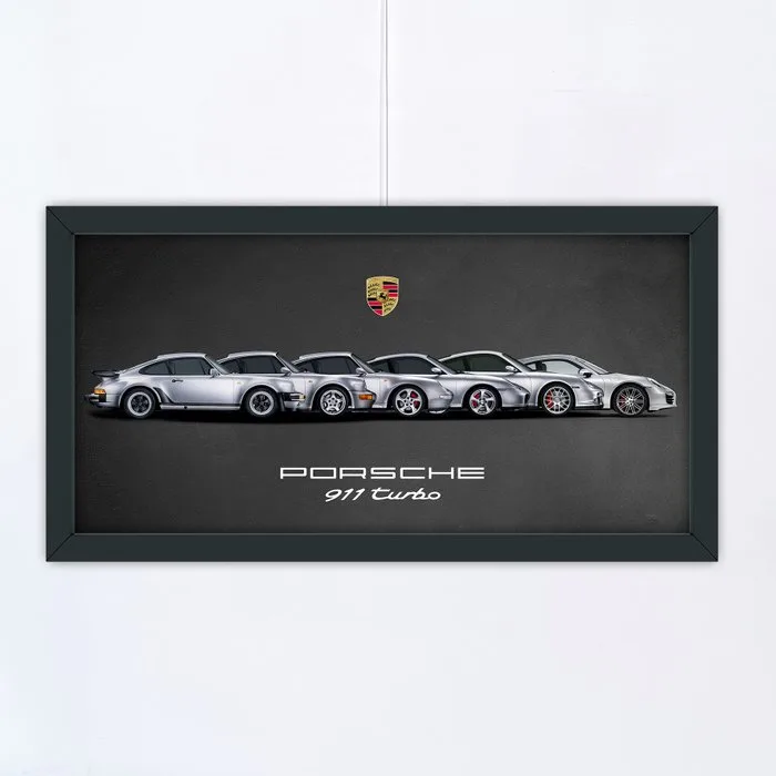 Porsche 911 Turbo Evolution - Fine Art Photography - Luxury Wooden Framed 80x40 cm - Limited Edition Nr 07 of 30 - Serial AA-101