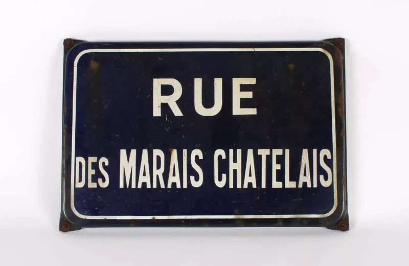 A Vintage French Enamel Street Sign A Vintage French Enamel Street Sign ,