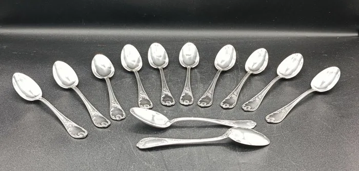 Christofle - Spoon - Marly - Silverplated - 12 dessert spoons