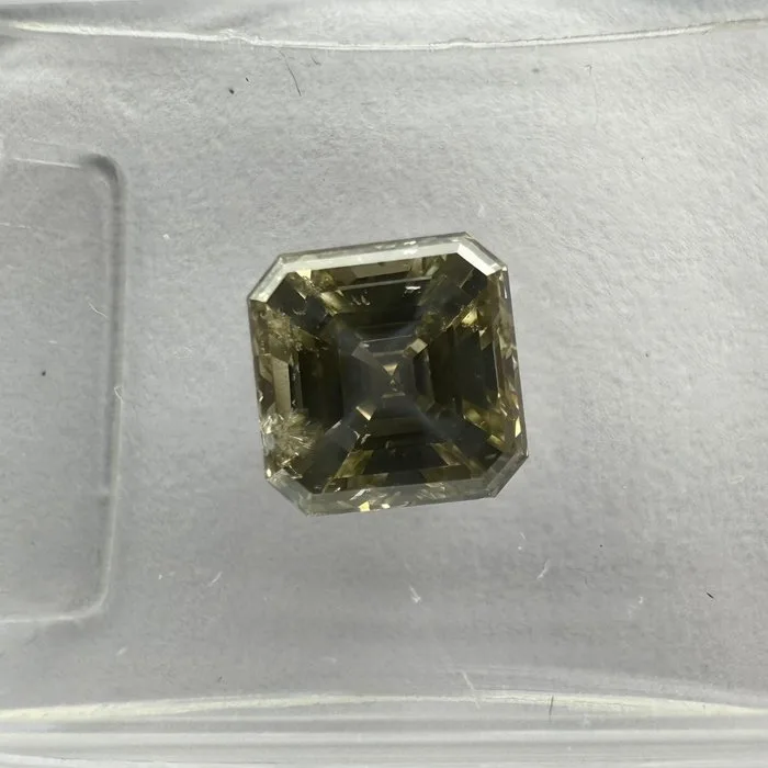 1 pcs Diamond (Natural coloured) - 1.16 ct - Square - Fancy Greyish, Greenish Yellow - SI2 - International Gemological Institute (IGI)