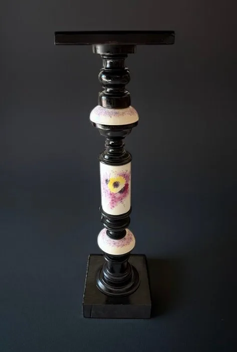 Column - Napoleone III - Legno ebanizzato - Ceramica - 1850-1900