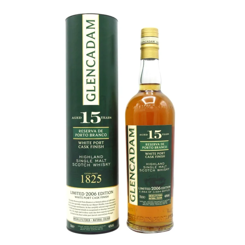 Glencadam – 15 Year Old 2006 Reserva de Porto Branco White Port Cask Finish (2021) (70cl, 46%)