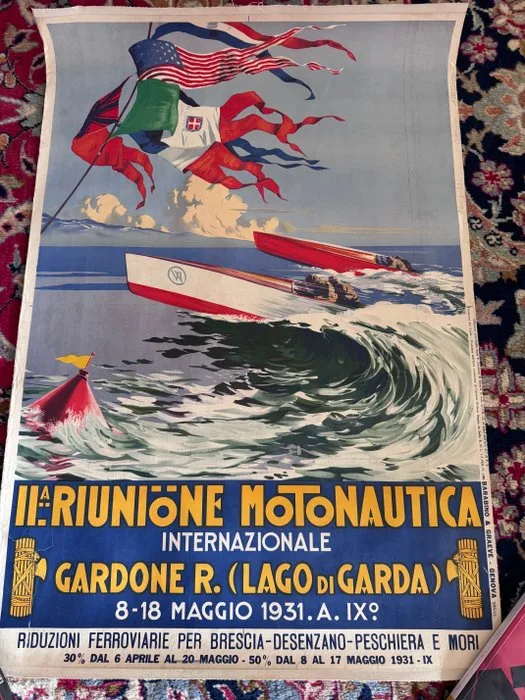 Anonymous - Barabino & Graeve - II Riunione Motonautica Internazionale Gardone R. (Lago di Garda) - 1930s