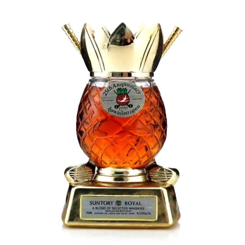 Suntory Royal 25th Hawaiian Open Anniversary Decanter United Airlines (1990) (75cl, 43%)