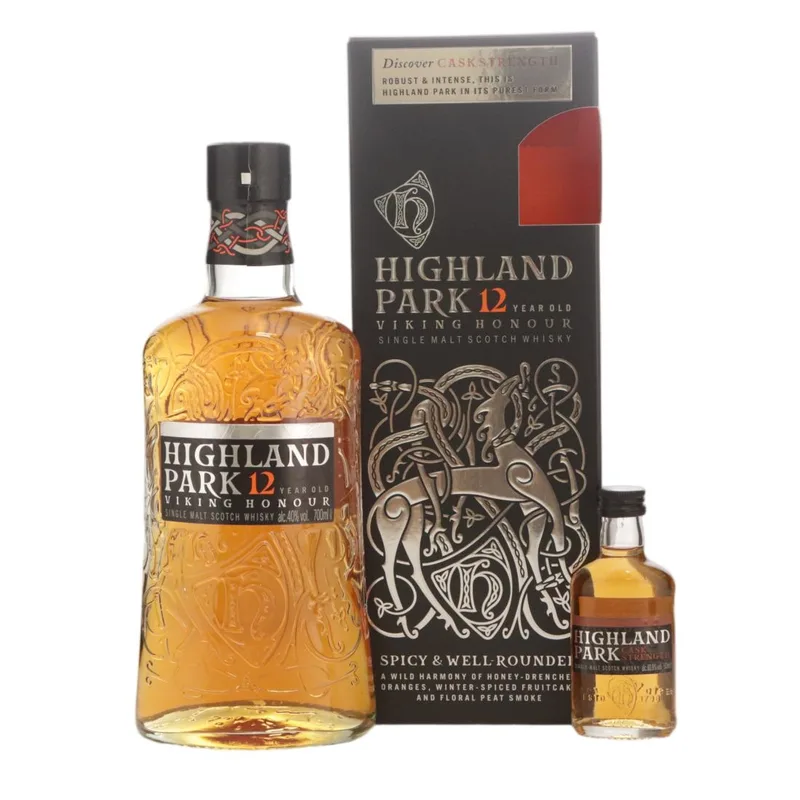 Highland Park – Viking Honour 12 Year Old - Cask Strength Miniature Gift Pack (70cl, 40.00%)