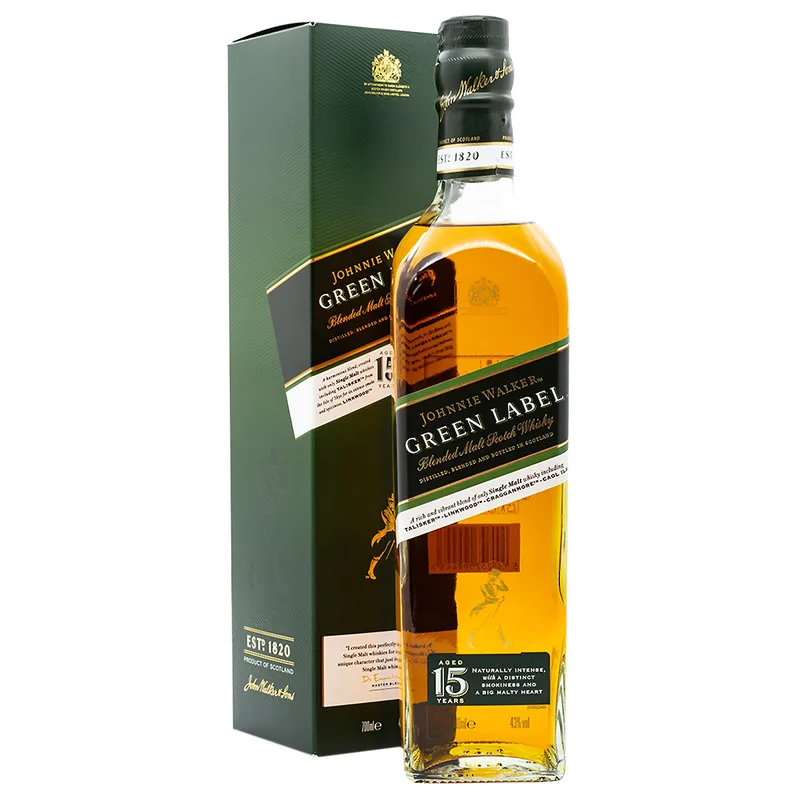 Johnnie Walker Green Label Aged 15 Years Blended Malt Scotch Whisky (70cl, 43%)