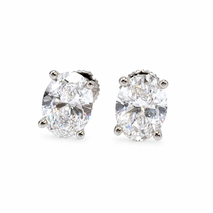 Earrings - 14 kt. White gold - 2.10ct. tw. Diamond (Lab-grown)