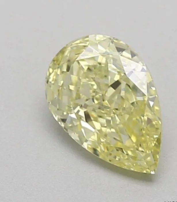 1 pcs Diamond (Natural coloured) - 0.59 ct - Pear - Fancy intense Yellow - VVS1 - Gemological Institute of America (GIA)