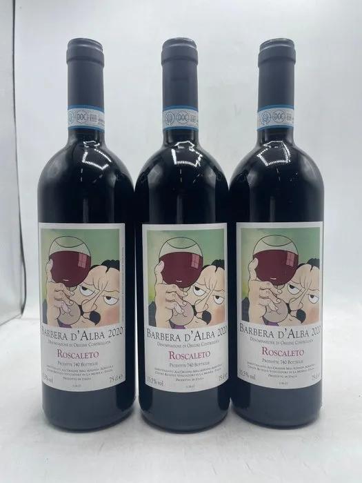 2020 Cesare Bussolo, Roscaleto Barbera d'Alba - Langhe DOC - 3 Bottles (0.75L)