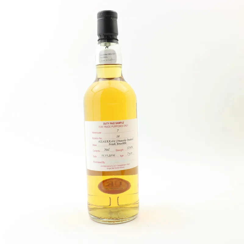 Kilkerran – 2016 7 Year Old Duty Paid Sample (70cl, 57.6%)