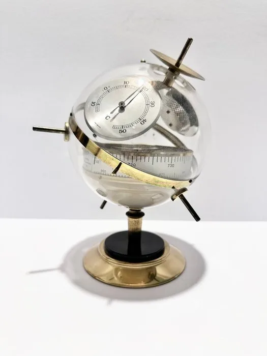 Weather station - Brass, Acrylic glass - Sputnik style weather station