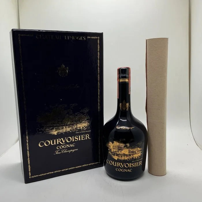 Courvoisier - Fine Champagne blue Limoges - b. 1980s - 70cl