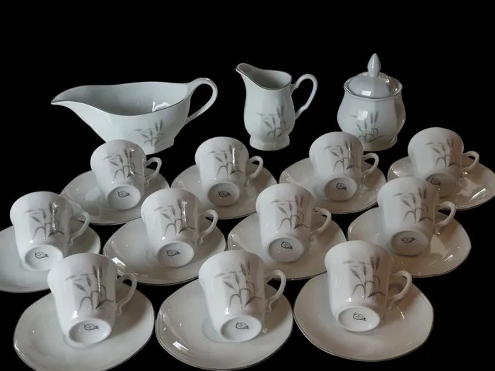 Porcelaine de Sologne - Coffee set (26) - Porcelain