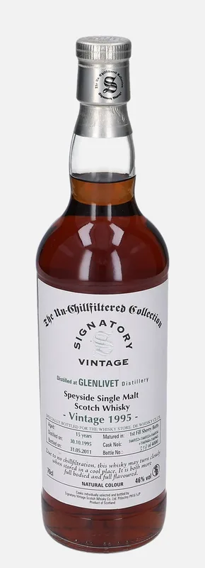 Glenlivet – 1995 15 Year Old Signatory Vintage Scotch Whisky Co. The Un-Chillfiltered Collection