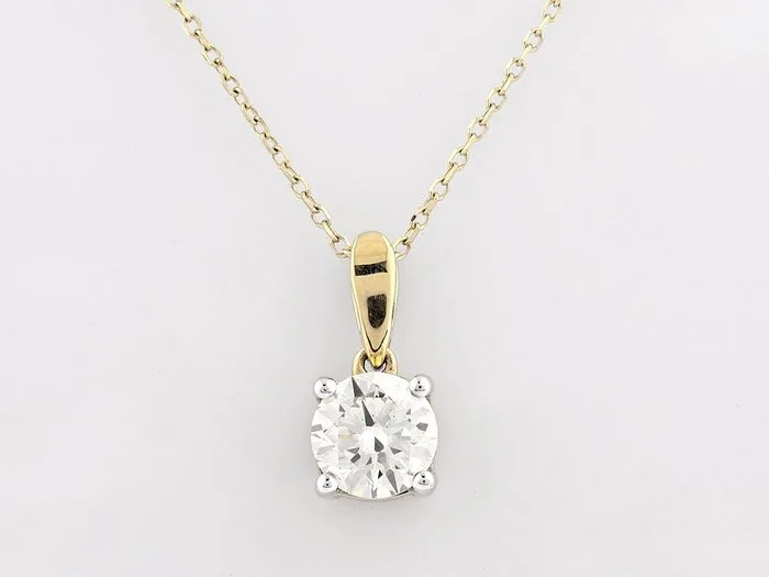 Necklace - 14 kt. Yellow gold - 1.00ct. tw. Diamond (Natural)