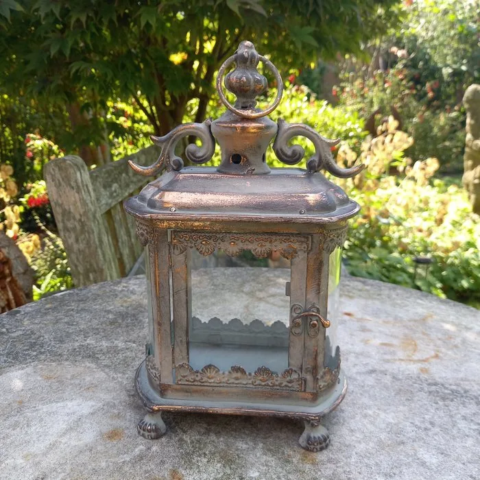 Lantern - "Candle Lantern" - 26 cm - Glass, Metal