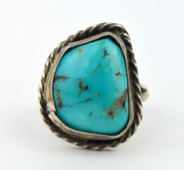 925 Silver Navajo ring - Blue Turquoise - United States