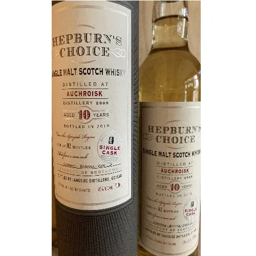 Hepburn's Choice Auchroisk 2009 10 Year Old Rum Finish (46%)