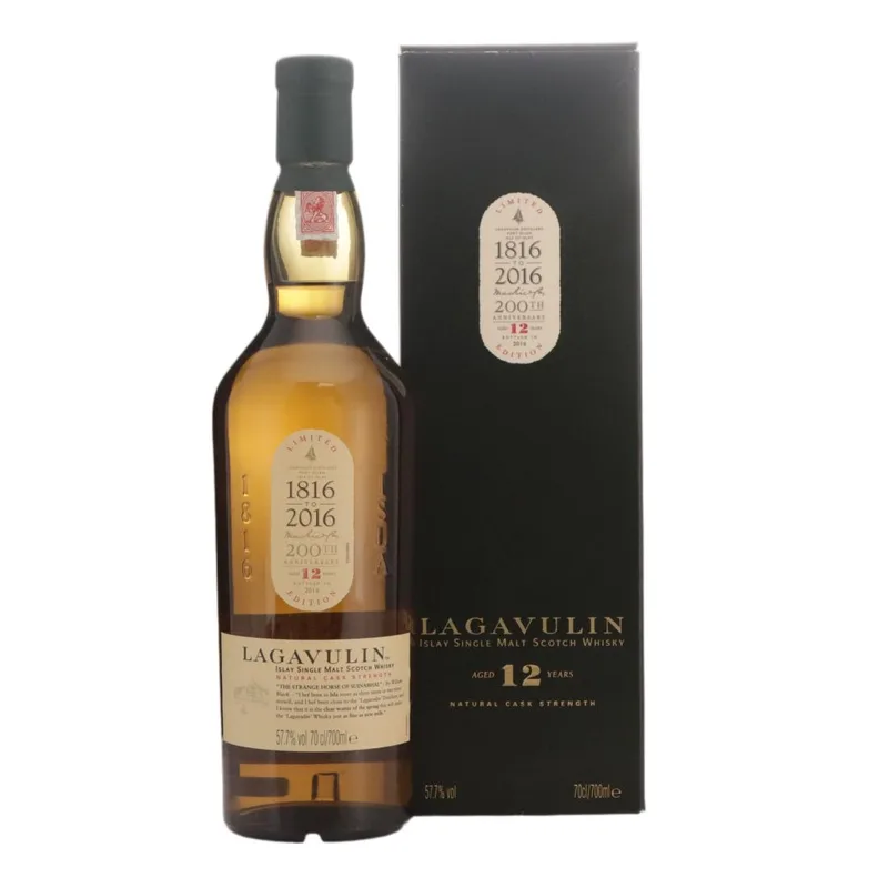 Lagavulin – 12 Year Old Natural Cask Strength 200th Anniversary (70cl, 57.70%)