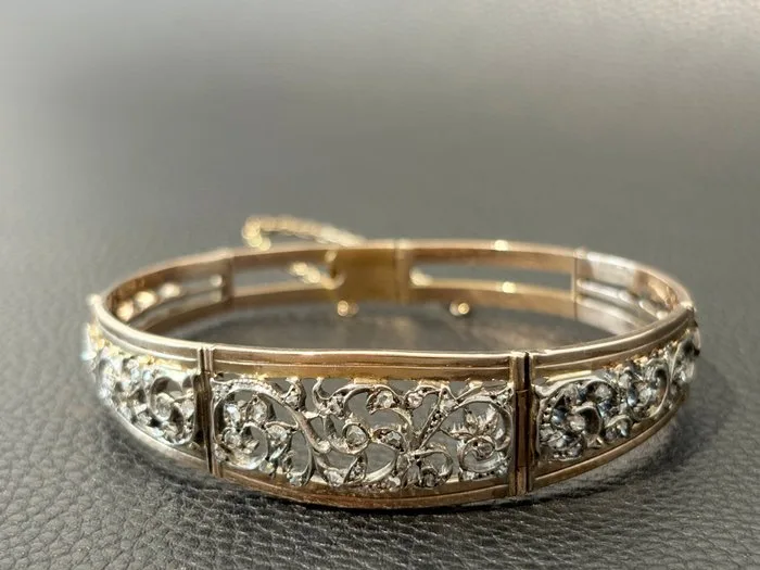 Bracelet - 18 kt. Rose gold Diamond (Natural)