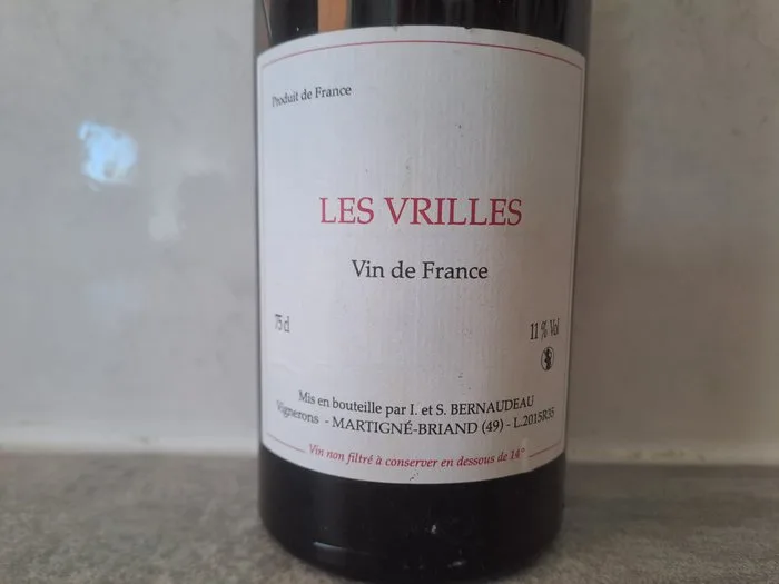 2015 Stéphane Bernaudeau "Les Vrilles" - Loire - 1 Bottle (0.75L)