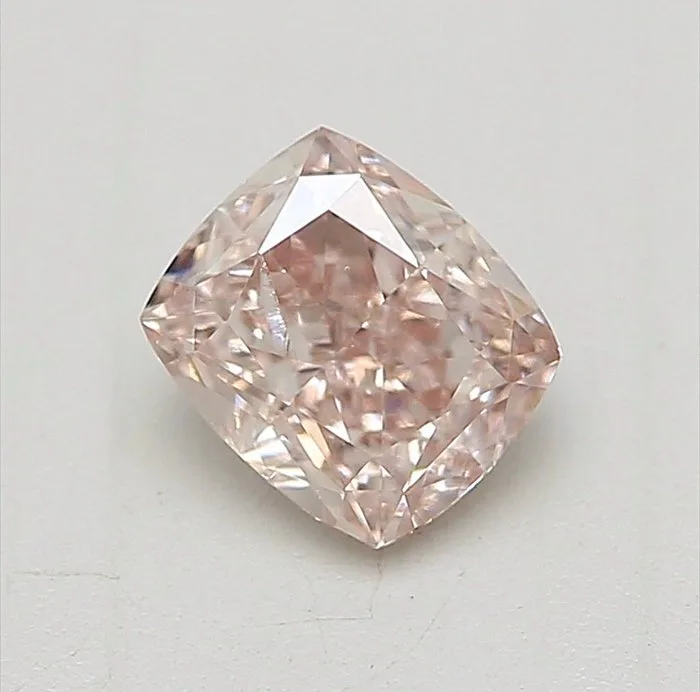 1 pcs Diamond (Natural coloured) - 0.40 ct - Cushion - Fancy Brown Pink - I1 - Gemological Institute of America (GIA) - FBP 0.40CT I1