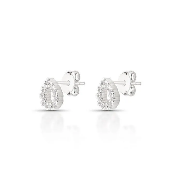 Earrings - 14 kt. White gold - 0.20ct. tw. Diamond (Natural) - 2.041