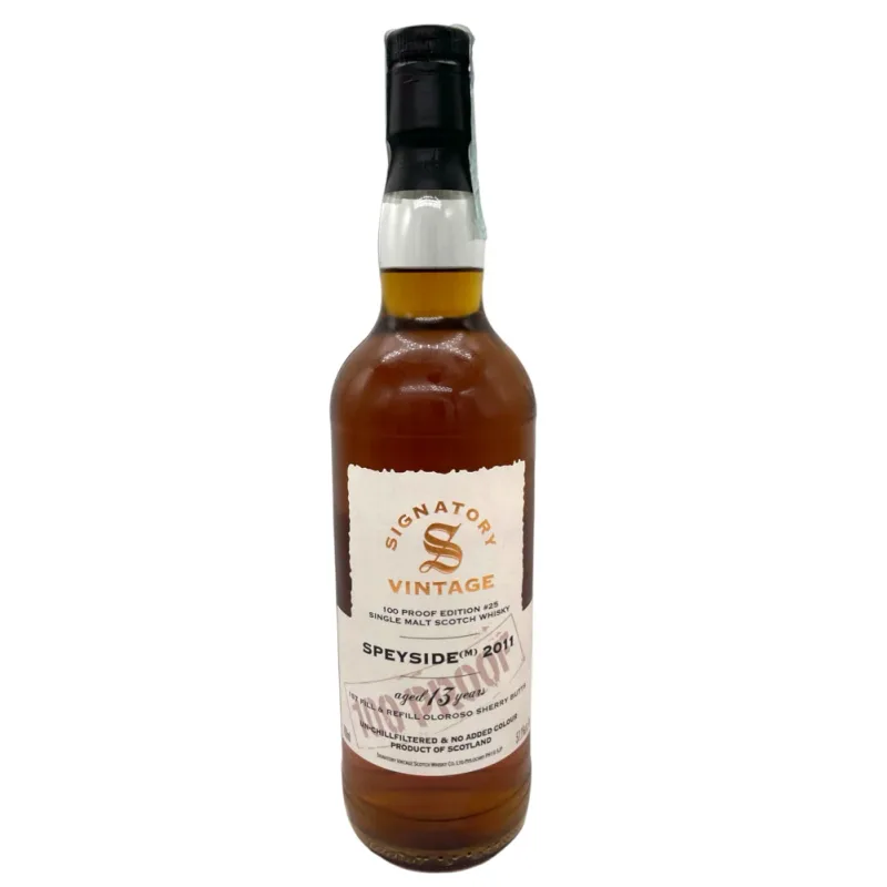 Macallan – 13 Years Old 2011 Signatory Vintage 100 Proof Edition #25 (70cl, 57.1%)