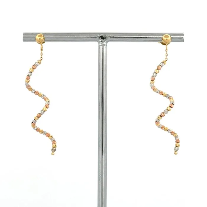 Handmade - Earrings - Orecchini pendenti - 18 kt. Yellow gold, White gold, Rose gold