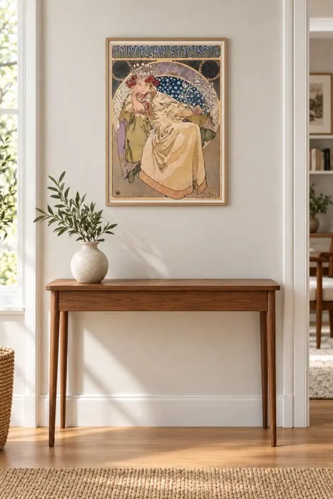 Alphonse Mucha (after) - Manifesto Art Nouveau “Princezna Hyacinta” - 1970s