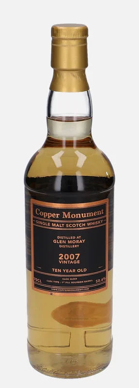 Glen Moray – 2007 10 Year Old Copper Monument (70cl, 58.6%)