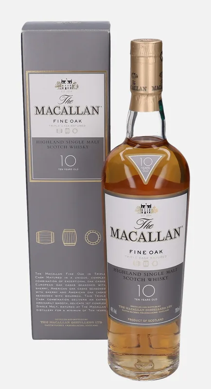 Macallan – 10 Year Old Fine Oak Triple Cask Matured (70cl, 40%)
