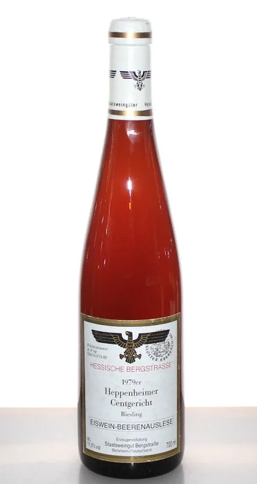 1979 Eiswein-Beerenauslese Versteigerungswein Riesling Heppenheimer Centgericht - Kloster Eberbach - Hessische Bergstraße Staatsweingüter Eltville - 1 Flasche (0,7 l)