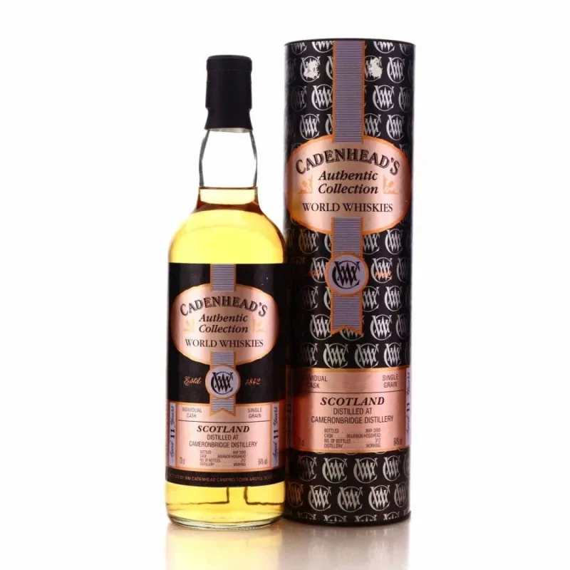 Cameronbridge – 11 Year Old Cask Strength Cadenhead's Single Ex-Bourbon Cask (2000)