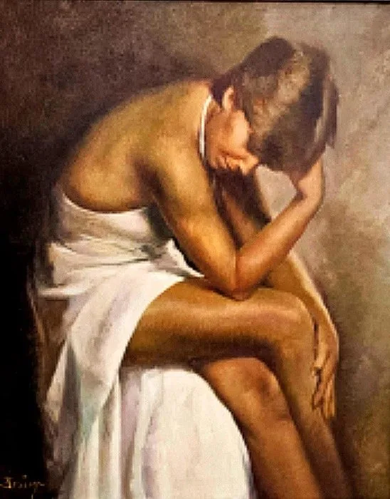 Domingo Alvarez Gomez (1942) - Joven Pensativa