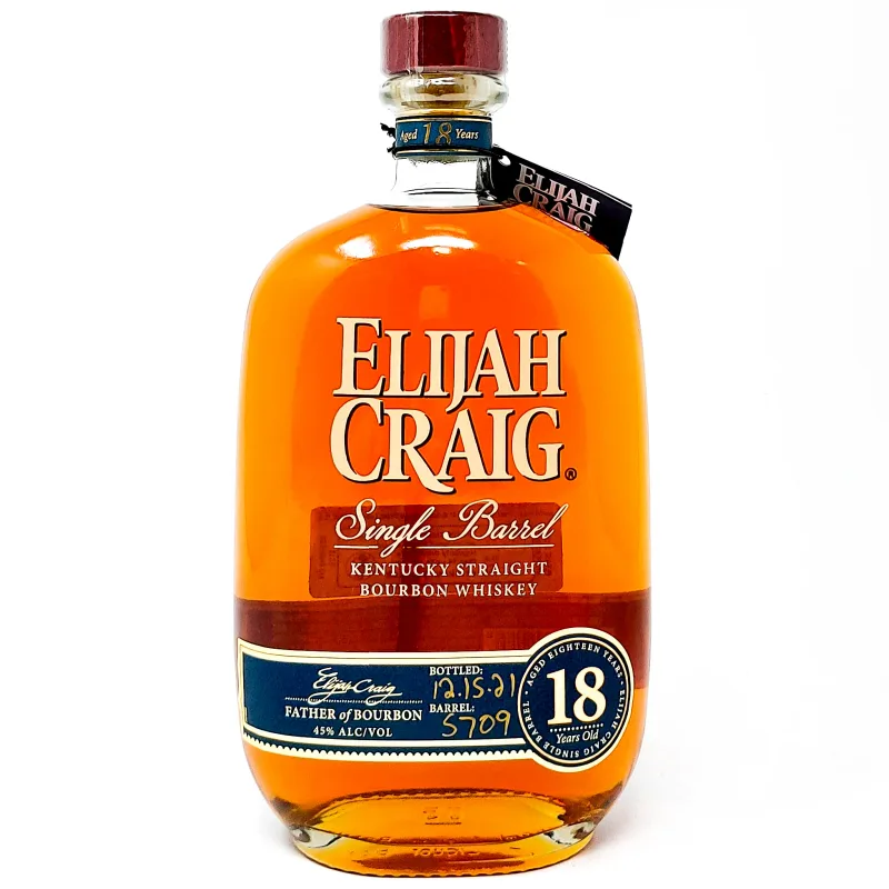 Elijah Craig 18 Year Old Single Barrel 2021 Barrel No. 5709 Kentucky Straight Bourbon