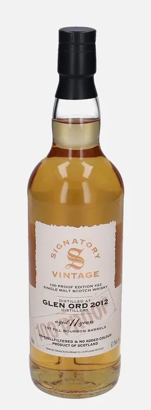 Glen Ord – 2012 11 Year Old Signatory Vintage Scotch Whisky Co. 100 Proof Edition #22