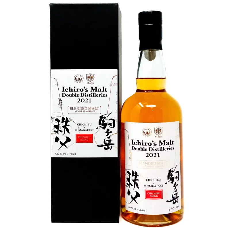 Ichiro's Malt Double Distilleries 2021 Chichibu and Komagatake (70cl, 53.5%)