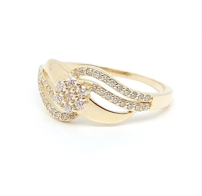 Ring - 14 kt. Yellow gold - 0.48ct. tw. Diamond (Natural) - 1.044