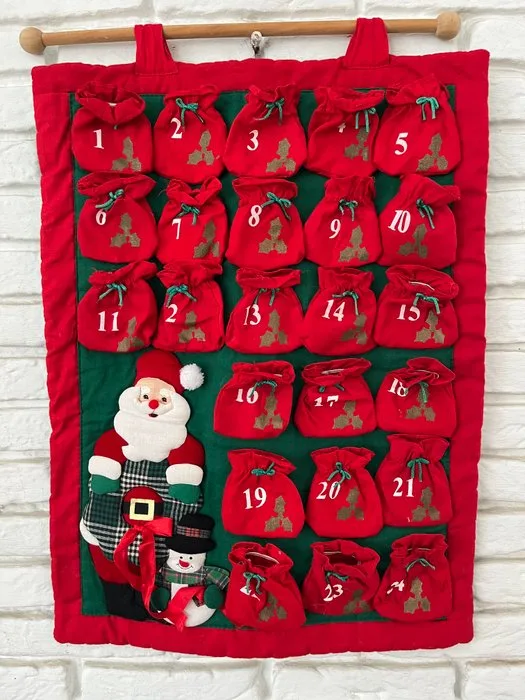 Christmas decoration - Cotton - Santa Claus Advent Calendar