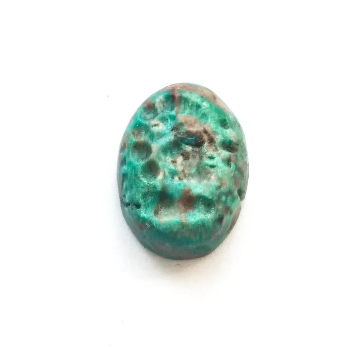 Western Asiatic Turquoise Portrait of a King Intaglio Cabochon - 23 mm