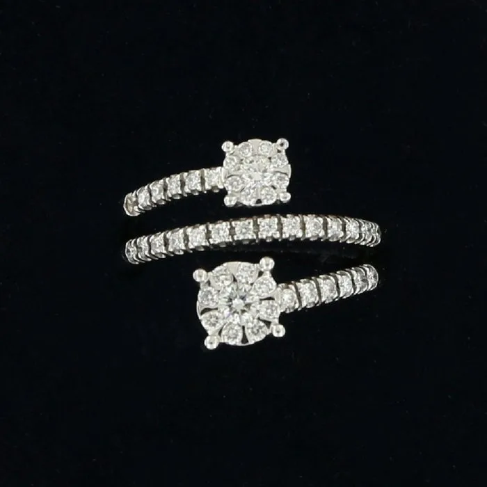 Ring - 18 kt. White gold - 0.68ct. tw. - Diamond