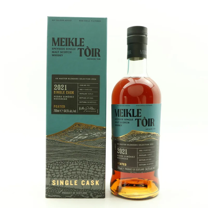 Meikle Toir 2021 4 Year Old Single Cask #9851 (70cl, 64.5%)