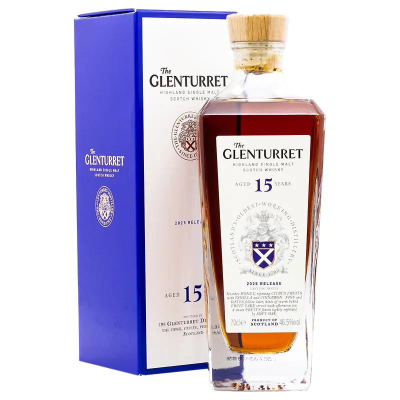 Glenturret – Aged 15 Years 2025 Release (70cl, 46.5%)