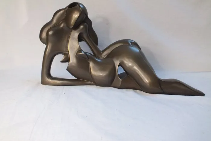 Sculpture, Vrouw abstract. - 19 cm - Bronze