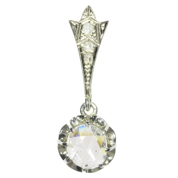Pendant - 18 kt. White gold, Yellow gold - Diamond - Belle Epoque 1920